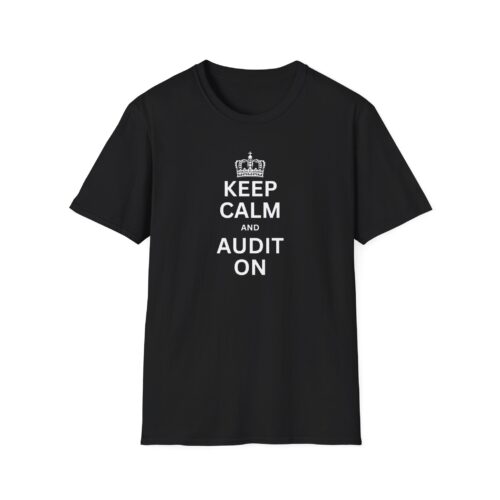 Keep Calm and Audit On Unisex Softstyle T-Shirt